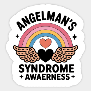 Boho Rainbow Angelman Syndrome Awareness Warrior Neurologist Sticker